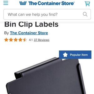 Container Store Bin Clip Labels